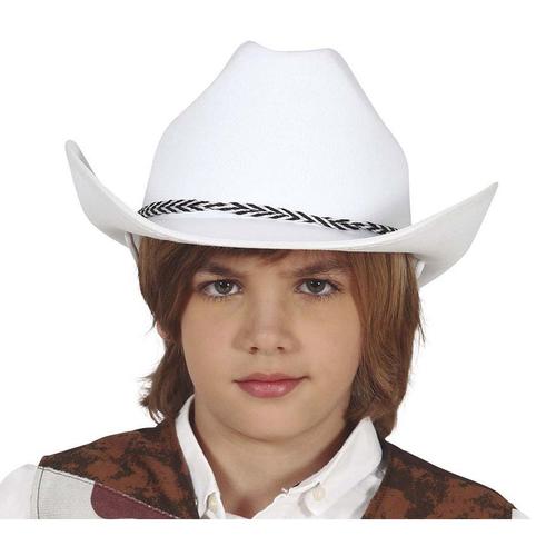 Chapeau De Cowboy En Feutre Blanc Pour Enfant