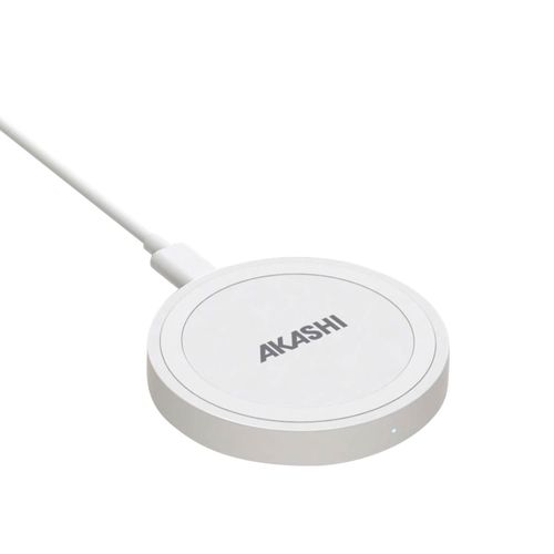 Chargeur Sans Fil Qi Puissance 10w Charge Rapide Design Comapct Akashi Blanc
