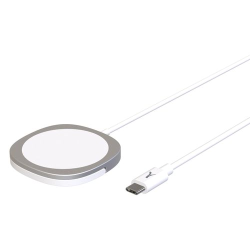 Chargeur Induction 15w Fixation Magnétique Magsafe Fonction Stand Akashi Blanc