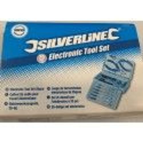 Coffret 25 outils pour travail électronique SILVERLINE