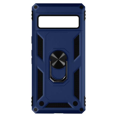 Coque Google Pixel 7 Ultra Rigide Bague Support Bleu Nuit