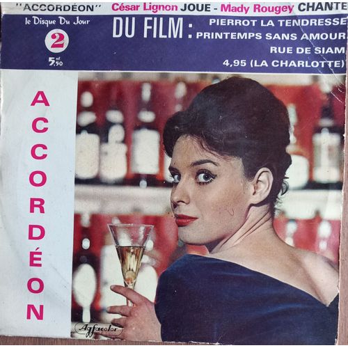 Accordeon / Magy Rougey / 2 X Disques Vynil 45 Tours