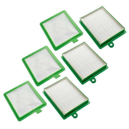 vhbw Lot de 6 filtres compatible avec AEG/Electrolux ACX 6320CD OXY3SYSTEM aspirateur (filtre HEPA, microfiltre)