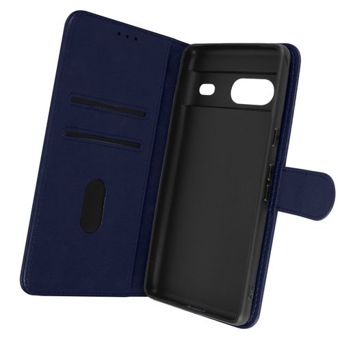Housse Pour Google Pixel 7 Clapet Portefeuille Fonction Support Vidéo Bleu Nuit