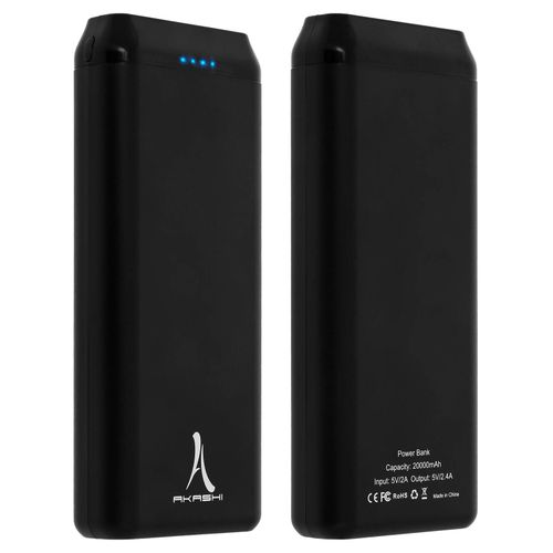 Chargeur Externe 20000mah 2x Ports Usb Et Port Usb-C Turbo Charger Akashi Noir