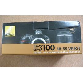 Nikon D3100 Appareil photo numérique Reflex 14.2 Kit Objectif VR 1855 mm  Noir