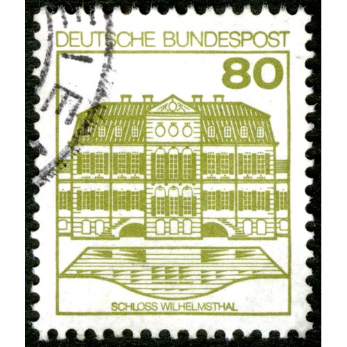 Timbre Oblitéré Deutsche Bundespost, Schloss Wilhelmsthal, 80