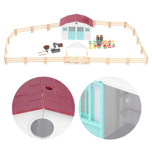 Simulation De Maison De Ferme, Figurines D'action, Fermier, Vache, Poule, Cochon, Volaille, Figurines Miniatures, Jouet Éducatif Mignon Pour Enfant