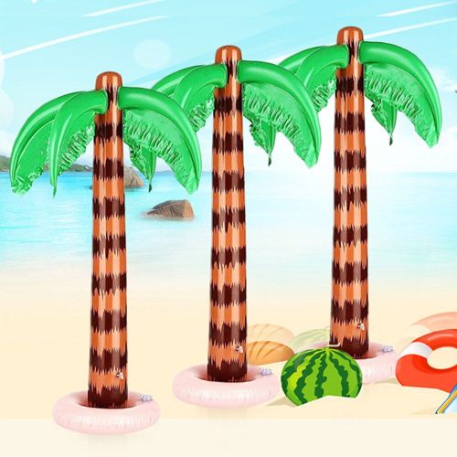 Accessoires Gonflables De Fête À Thème D'île Tropicale, 2 Pièces, Palmier Tropical, Piscine, Plage, Fournitures D'extérieur