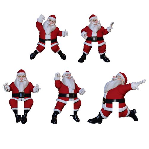Autocollants de noël pour interrupteur lumineux, 5 pièces, Stickers muraux amusants, décorations de noël