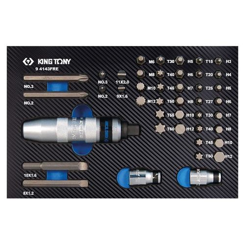 Module mousse + PP 43 pièces Tournevis à frapper + embouts