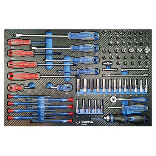 Module mousse + PP 62 pièces 1/4 4-14mm 2235-2335-embouts+tournevis