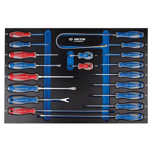 Module mousse + PP 19 pièces Tournevis- Doigt magnétique