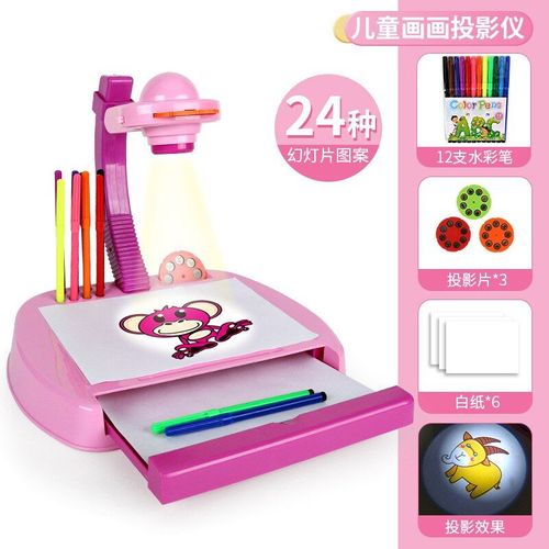 Table De Dessin Musicale Avec Projecteur Pour Enfants, Jouet Éducatif D'apprentissage De La Peinture, Avec Système De Projection, Pour Réalisation D'images Maison,