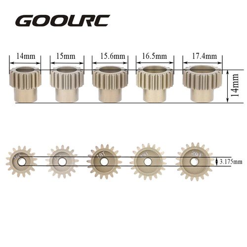 Jeu D'engrenages De Moteur À Pignon 32dp 3.175mm 16t 17t 18t 19t 20t Pour Voiture Rc 1/10, Moteur Sans Balais