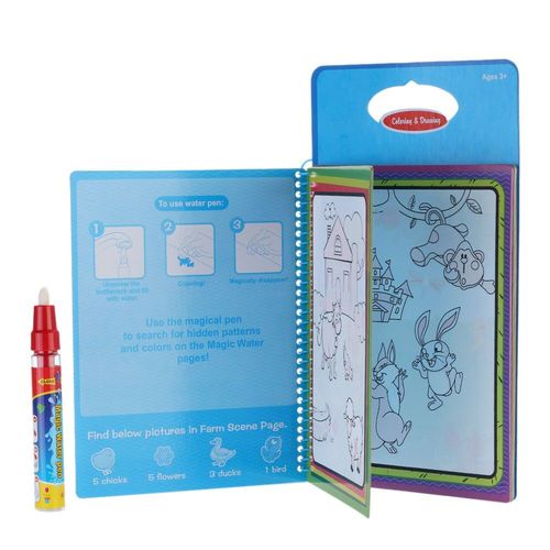 Livre De Coloriage Avec Stylo Magique, Non Toxique, Dessin À L'eau Magique, Gribouillage, Peinture D'animaux, Jouet Éducatif Sans Encre