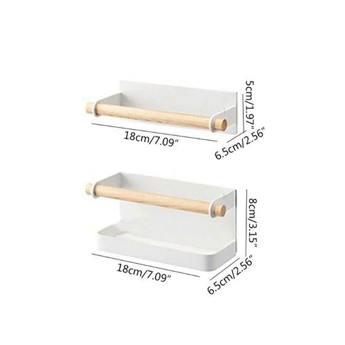 2 pièces/ensemble Style Nordique En Bois De Fer Aimant Support De Rangement Mural Porte Parapluie G5GB