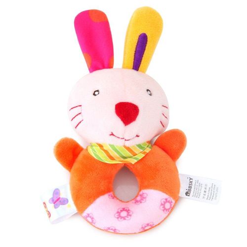 Hochet À Main Pour Nouveau-Né, Mignon, Chiot, Hibou, Abeille, Lapin, Animal De Dessin Animé, Anneau, Poupée En Peluche, Jouet Pour Bébé, Vente En Gros