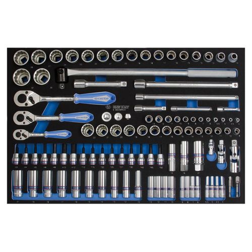 Module mousse + PP douilles et accessoires 1/2 3/8 1/4 - 103 pcs