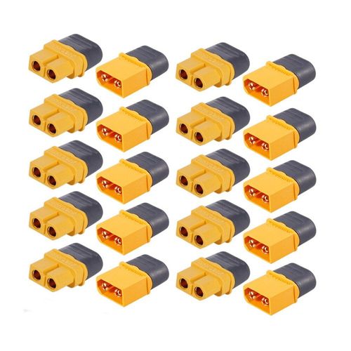 Connecteur Amass Xt60 D'origine, 10 Paires De Résistance À La Température, Connecteur Mâle Femelle, Ensemble Pour Avion Quadrirotor De Course Fpv