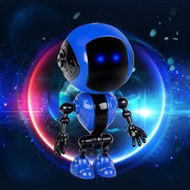 Figurine Robot En Alliage Sensible Au Toucher Pour Enfant, 2 Pièces, Jouet À Effet Lumineux Vocal, Diy, Geste Électronique, Cadeau