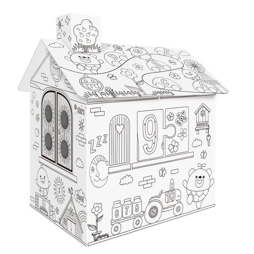Maison De Jeux Pour Enfants, Jeu De Gribouillage, Jeu De Papier Avec De Belles Fleurs, Motif De Dessin Animé Mignon, Musique, Effets D'éclairage Colorés