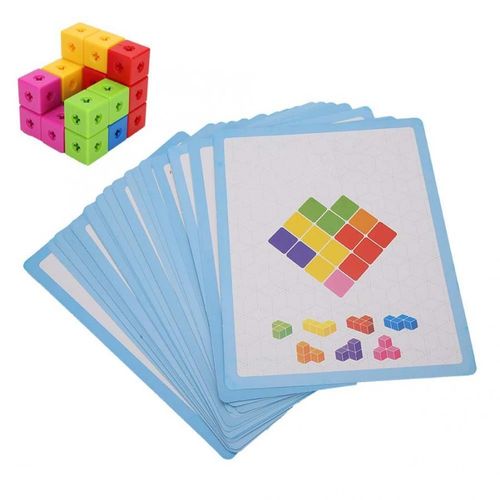 Blocs De Construction Colorés 3d Tetris, Jouets Éducatifs Pour Enfants, À Assembler