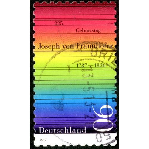Timbre Oblitéré Deutschland, 225, Geburtstag, Joseph Von Fraunhofer 1787-1826, 2012, 90
