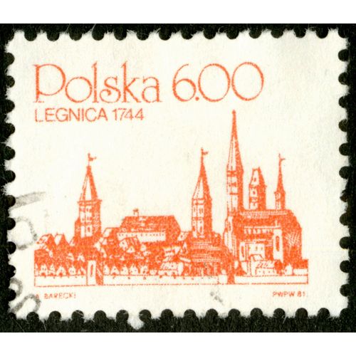 Timbre Oblitéré Polska, Legnica 1744, 6.00, 1981, Barecki