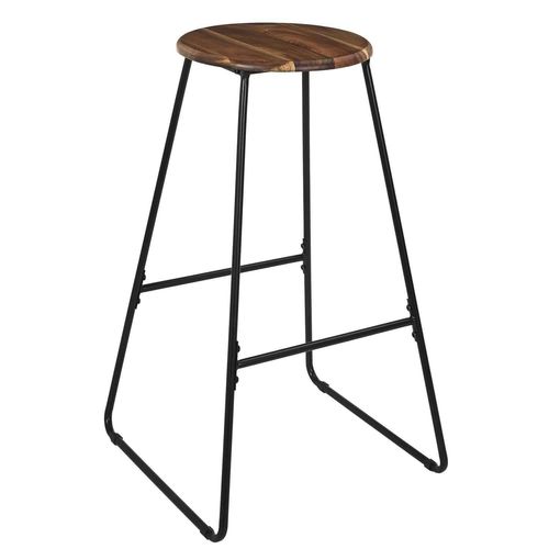Tabouret De Bar En Acacia Visby - Marron Et Noir