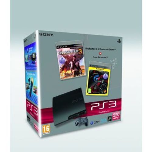 Pack Console Ps3 (320 Go), Uncharted 3 & Gran Turismo 5
