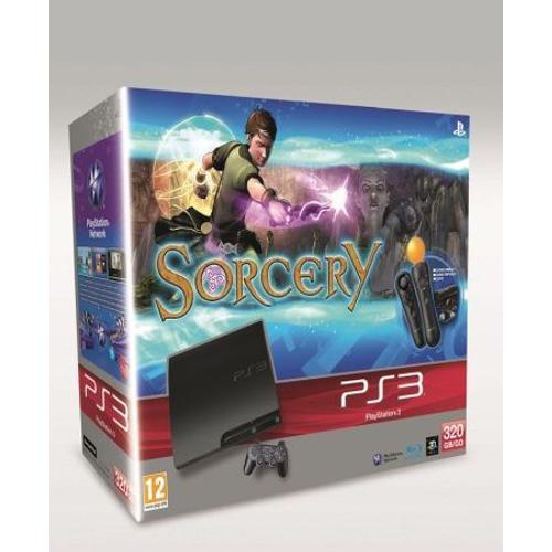 Pack Console Playstation 3 (320 Go) Noire, Pack Découverte Psmove, Manette De Navigation & Sorcery