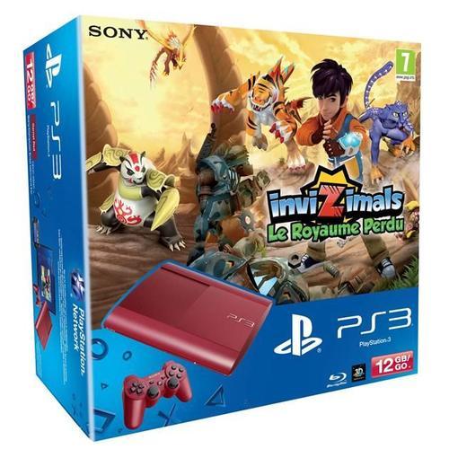 Pack Console Playstation 3 (12 Go) Rouge & Invizimals: Le Royaume Perdu