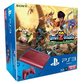 Pack Console Playstation 3 (12 Go) Rouge & Invizimals: Le Royaume Perdu
