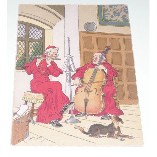 Carte Postale Aquarelle - Le Concert Des Curés - Éditeurs Barré-Dayez