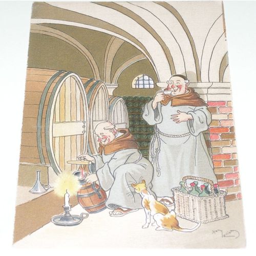 Carte Postale Aquarelle - L'amour Du Vin - Éditeurs Barré-Dayez