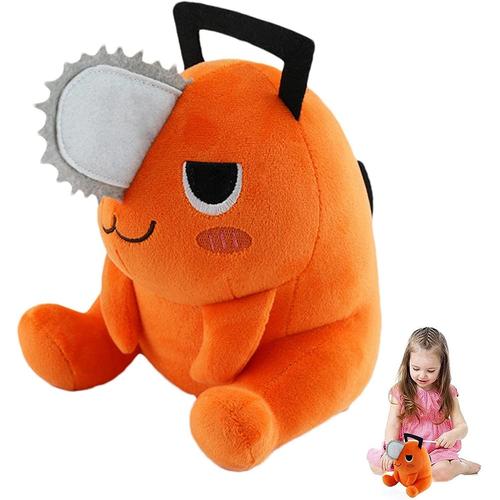 Peluche Pochita 25cm,Mignon Plushie Anime Figure,Jouet Poupées Oreiller Chien En Peluche Orange Animal Décoration Cadeaux Pour Enfants(A)