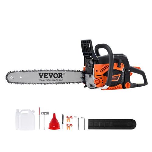 Tronçonneuse à Essence Guide-chaîne-VEVOR-pour Coupe de Branches D'arbres, Élagage des Arbres, Défrichement des Terres