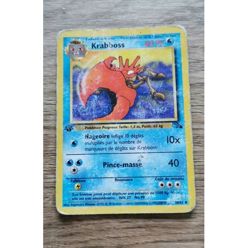 Krabboss 38/62 1ère Édition Set Fossile Fr
