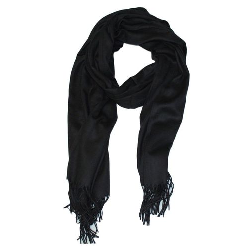 Echarpe Uni En Laine Noir Femme
