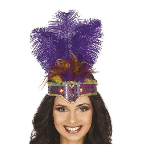 Serre-Tête À Plumes Lilas