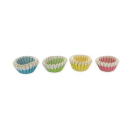 Zenker 684846 Lot De 100 Barquettes Alimentaires Jetables, Moule À Gâteau Papier, Moule Papier, Barquette Alimentaire, Papier, Jaune, Rose, Bleu, Vert, 2,5 Cm