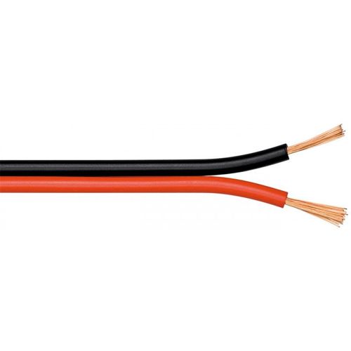 goobay - Câble pour haut-parleur en vrac - 0.75 mm² - 50 m - rouge/noir