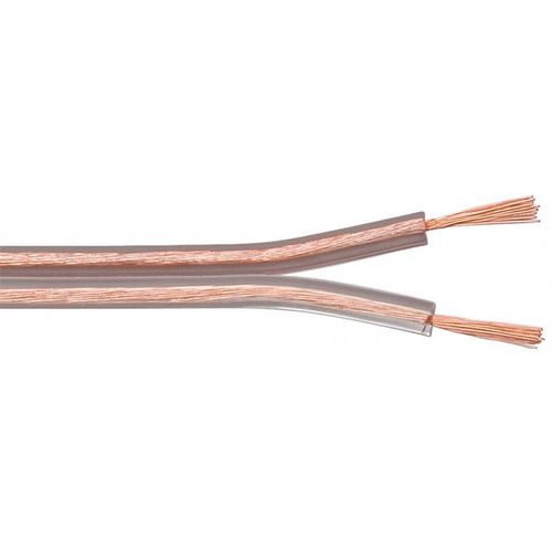 goobay - Câble pour haut-parleur en vrac - 0.75 mm² - 50 m - transparent