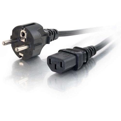 C2G - Câble d'alimentation - power IEC 60320 C13 pour power CEE 7/7 (M) - 2 m - moulé - noir - Europe