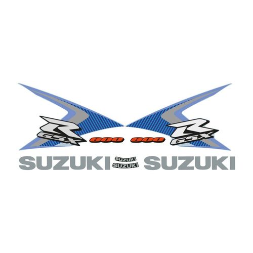Kit Autocollants Compatible Avec Route Moto Suzuki Gsxr 600 2008 Blanche