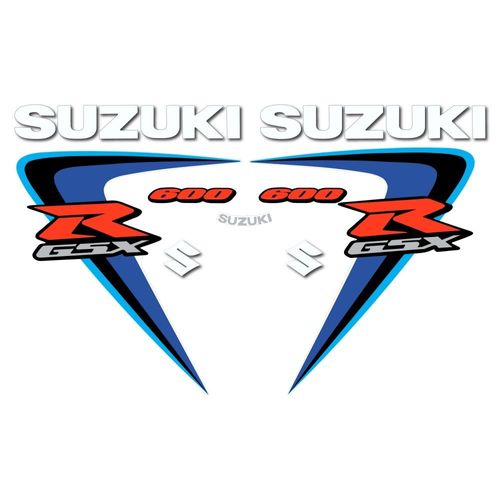 Kit Autocollants Compatible Avec Route Moto Suzuki Gsxr 600 2005 K5 Bleue