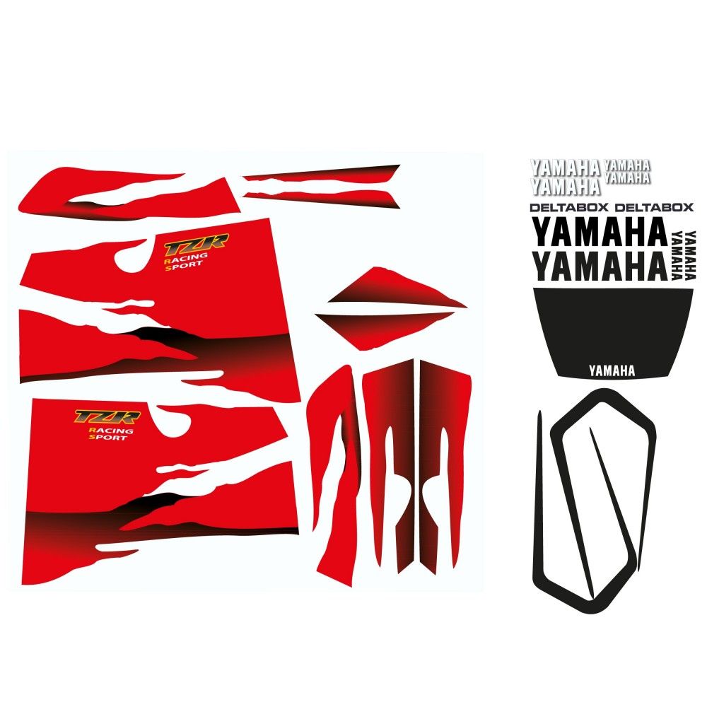 Kit Autocollants Compatible Avec Route Moto Yamaha Tzr 125 Rr Rs