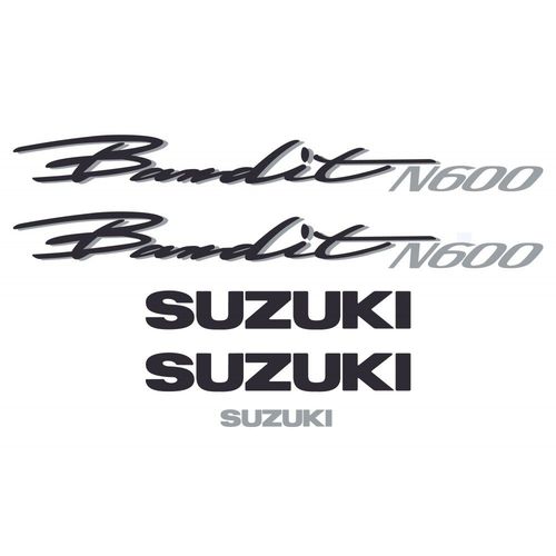 Kit Autocollants Compatible Avec Moto De Route Suzuki Gsf N600 Bandit 1995