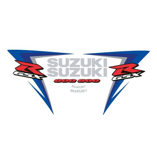 Kit Autocollants Compatible Avec Moto De Route Suzuki Gsxr 600 2007 Bleue